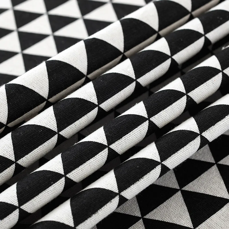 Геометрическая хлопковая черная Декоративная скатерть для гостиной Slow Dream