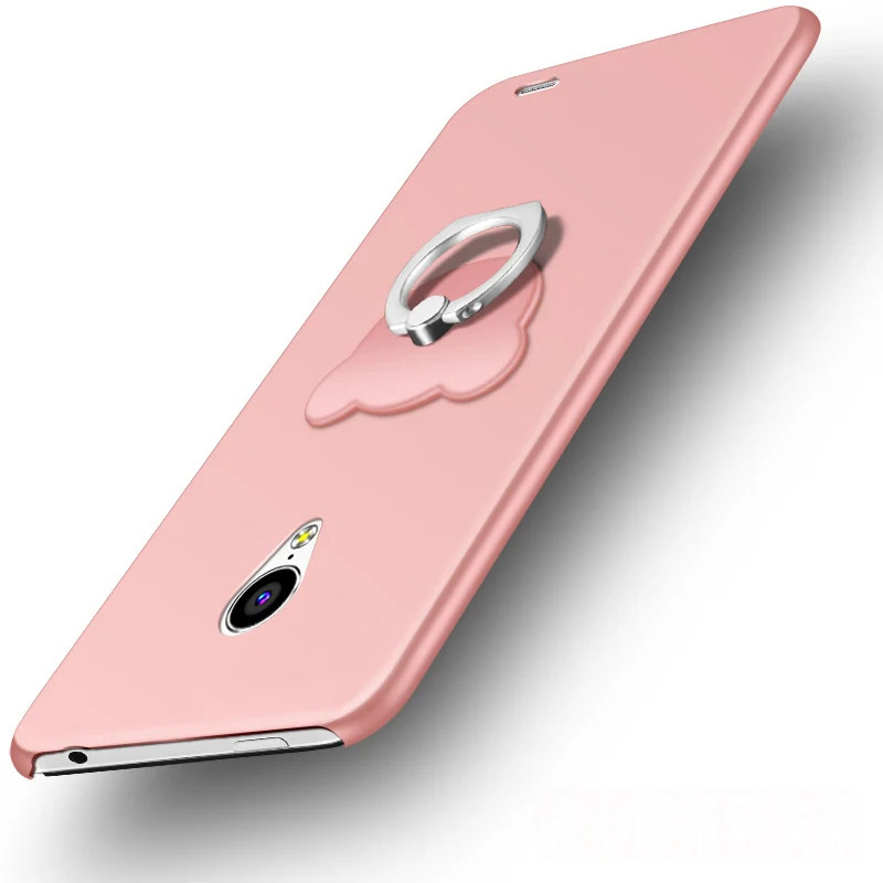 Rose gold and Ring Чехол для meizu m2 mini 5,0, роскошная Защитная сумка для мобильного телефона, чехол для meizu m2, Матовый Жесткий чехол, защита экрана - Цвет: Rose gold and Ring