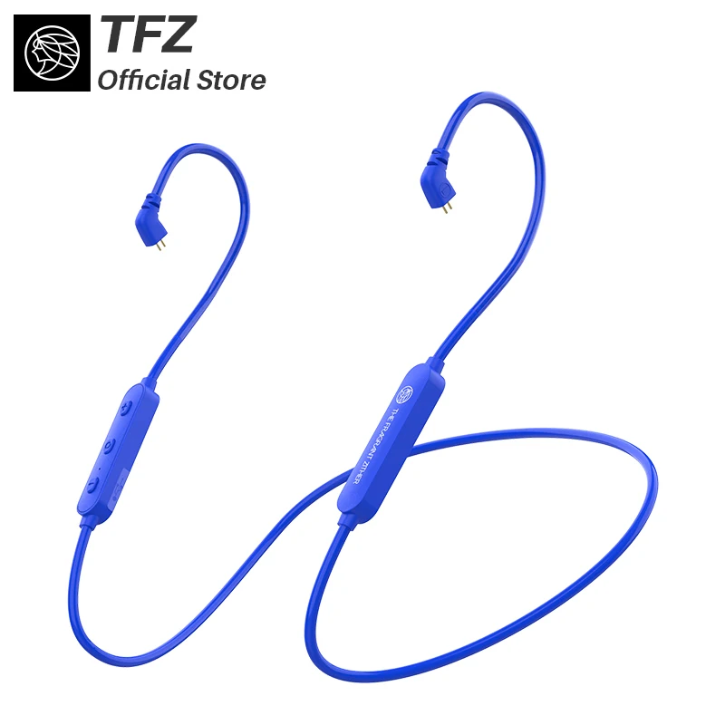 TFZ беспроводной Bluetooth наушники кабель, TFZ Спорт Bluetooth наушники провод Встроенный микрофон - Цвет: Синий