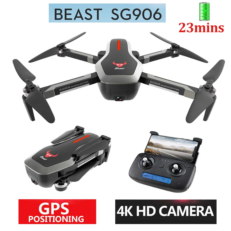 SG906 4K hd камера Дрон складной с GPS селфи Квадрокоптер FPV Дроны камерой RC вертолет