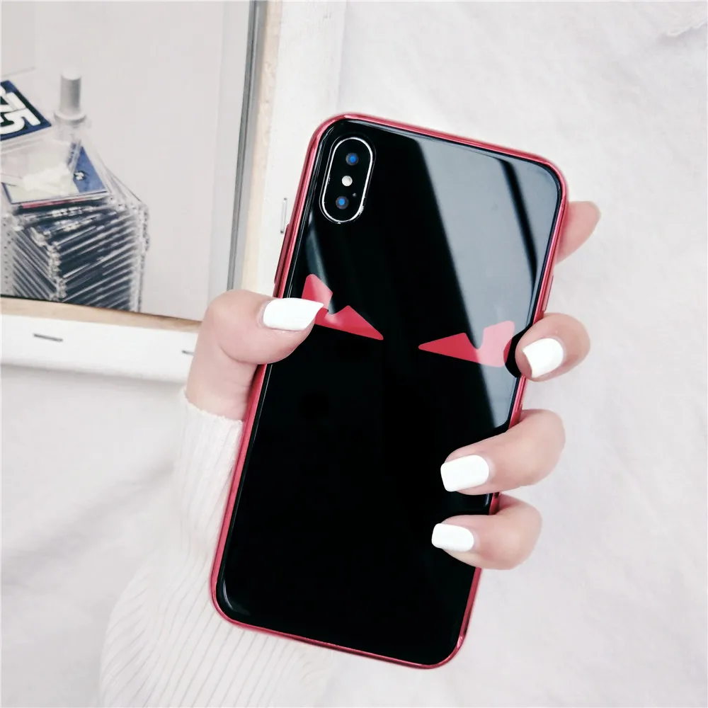 Luxury Tempered Glass Phone Cases For Apple Iphone 7 8 Plus X 6s 6 Cool Eyes Covers Funda Capa Coque |
