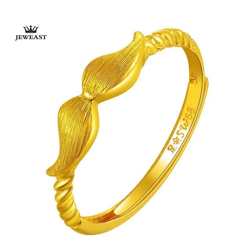 XXX ZZZ 24k кольцо из чистого золота изящное с усами уникальное очаровательное