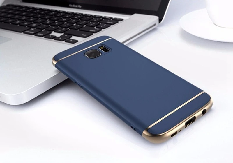 Для samsung Galaxy S6 Edge Plus чехол Роскошный кожаный задняя крышка 3 в 1 360 Степень защиты
