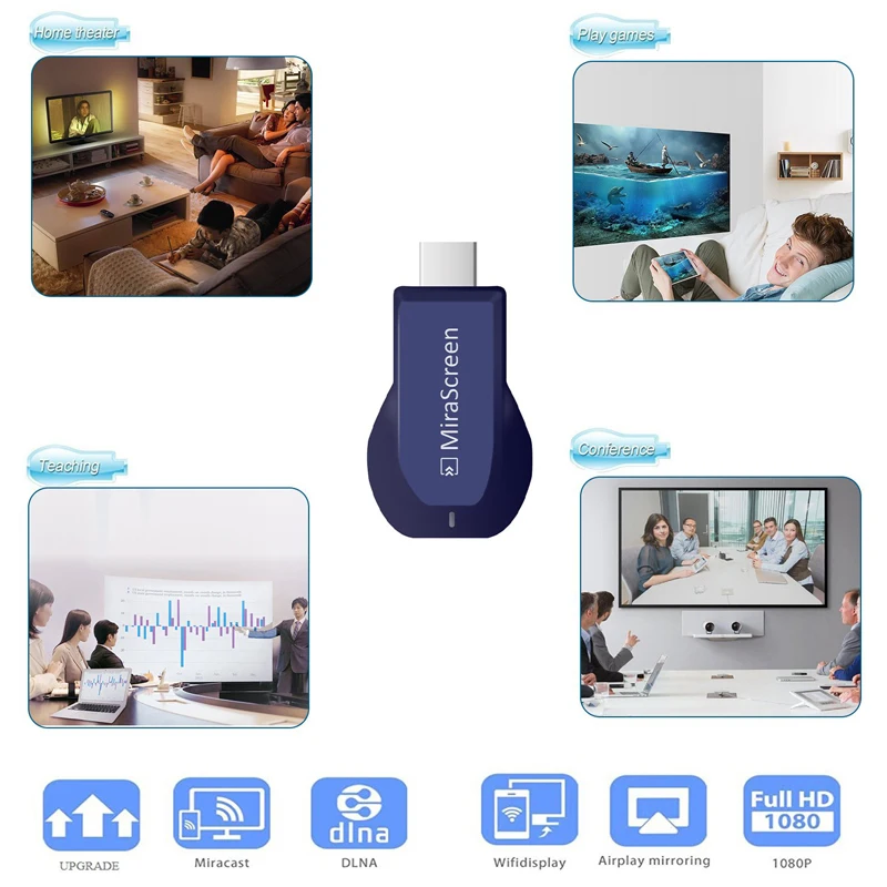 Беспроводной Wifi HDMI ключ Airplay к телевизору HDMI адаптер для iPad/iPhone X XS MAX XR 5 6 7 8 Plus для samsung S6 S7 EDGE S8+ Android