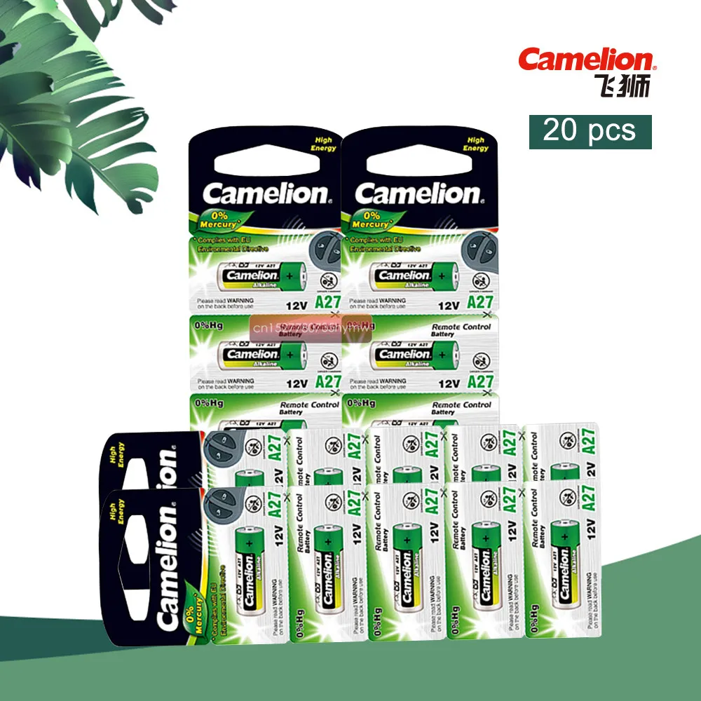 Супер щелочная батарея Camelion 12 В 27A MN27 L828 A27 20 шт. для дверного звонка пульта