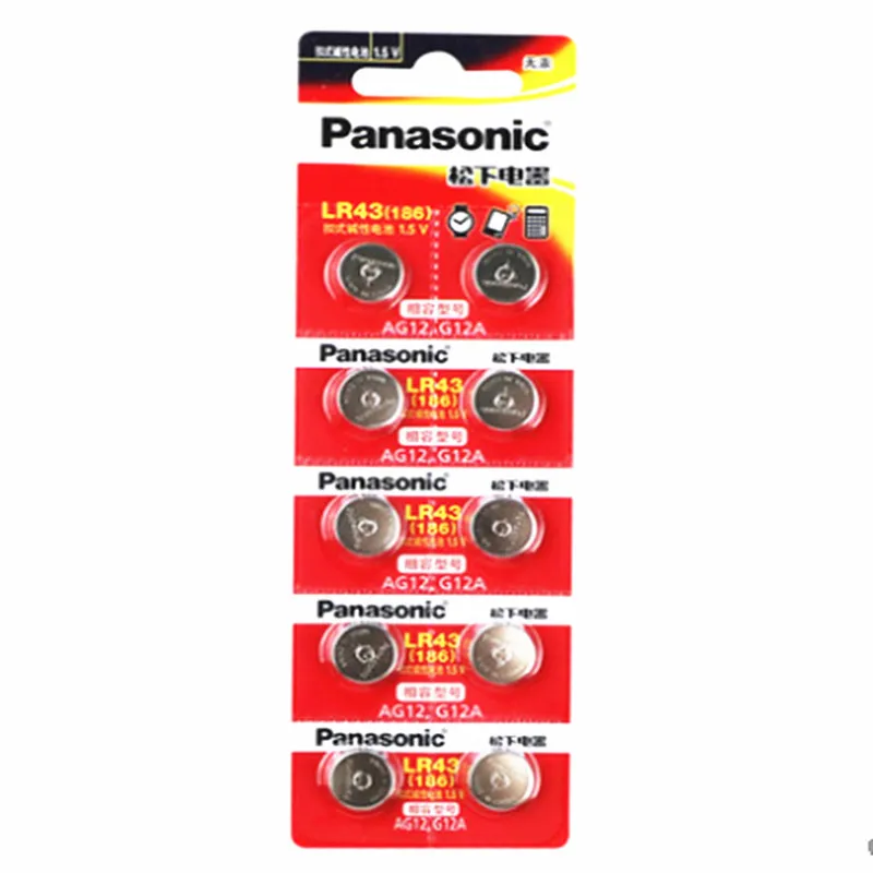 10 X PANASONIC AG12 LR43 186 0% Hg для часов игрушек 1 5 В щелочные батареи калькулятор Hg|Часовые