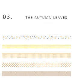 03 the autumn leaves 5 шт./компл. Kawaii милые сетки полосы Васи клейкие наклейки Скрапбукинг Маскировочная лента школьные принадлежности пули журнал Papeleria sl1852 - Цвет: 03 the autumn leaves