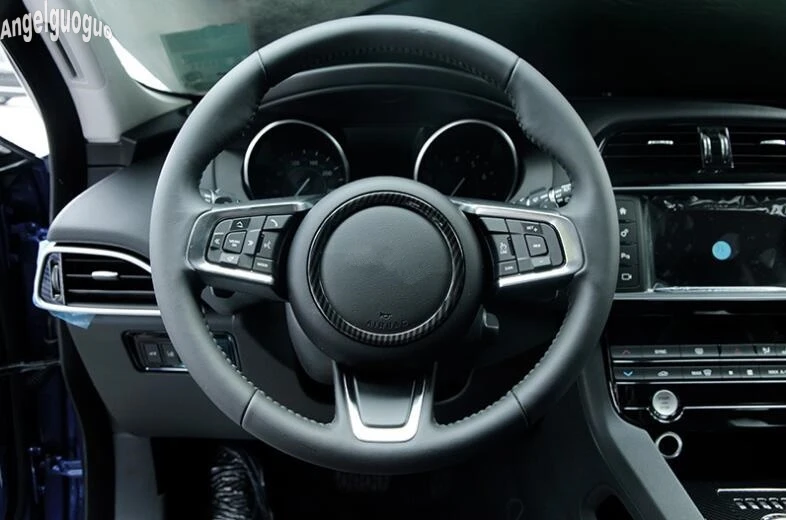 Обновление роскошный для Jaguar XF XE XJ L F-PACE F-TYPE аксессуары Автомобильный руль логотип рамка украшение кольцо крышка наклейка