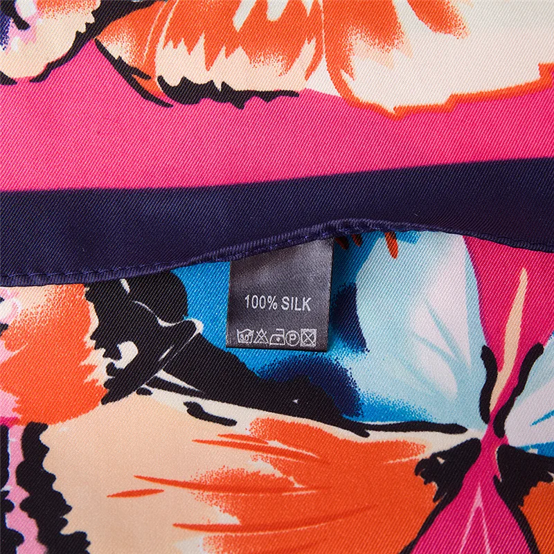 

ionasi Twill Scarf Women Geometric Butterfly Print Hijab Silk Satin Shawl Scarfs Foulard Fashion Square Neck Scarves Wraps 60*60