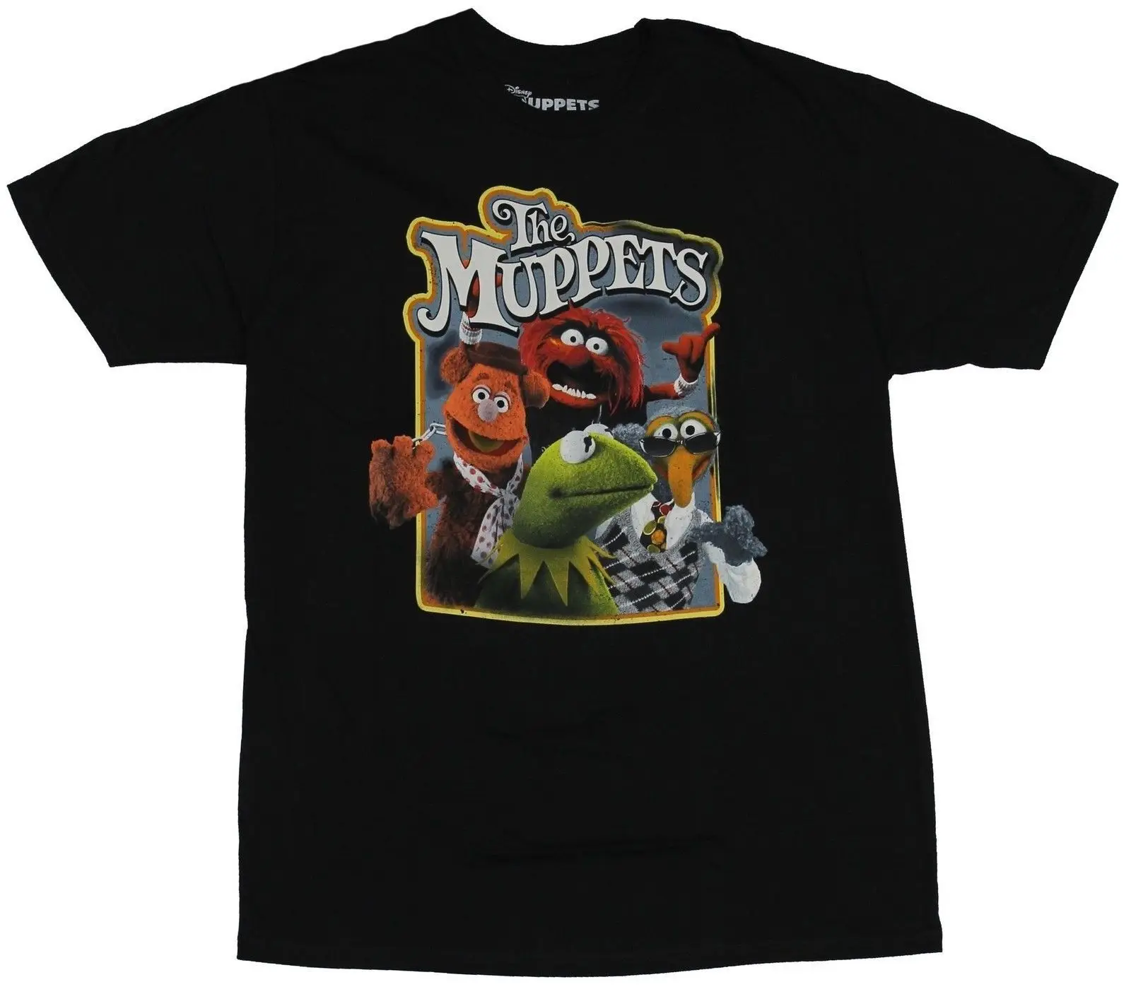 Мужская футболка с рисунком из мультфильма The Muppets Реалистичная логотипом Kermit Fozzie