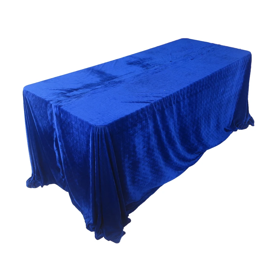 1 Piece Colorful 90"*132" Velvet Table Cloth Square for Meeting Event Use 120" Round | Дом и сад