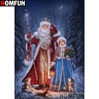 Картина для алмазной вышивки Санта-Клаус, квадратнаякруглая