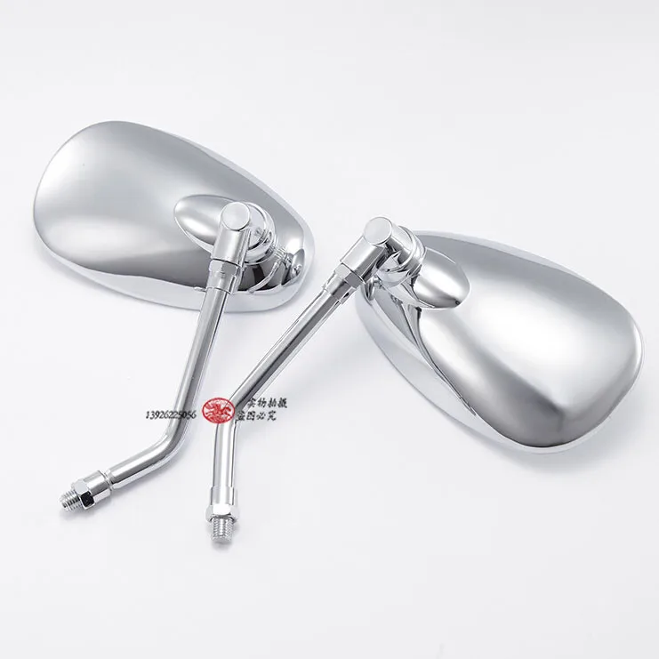 silver 10MM Серебристая, хромированная черный cafe racer питбайк резервного копирования зеркало moto rbike боковые зеркала для harley yamaha vespa gts 300 sprint px скутер аксессуары гонки moto крест боковые зеркала 8 мм 10 мм Универсальный moto rcycle зеркало заднего вида moto - Цвет: silver 10MM