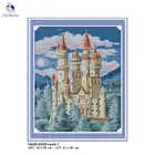Набор для вышивки крестиком The Castle, Набор для вышивки крестиком сделай сам, хлопковая нить DMC достаточно холста для вышивки