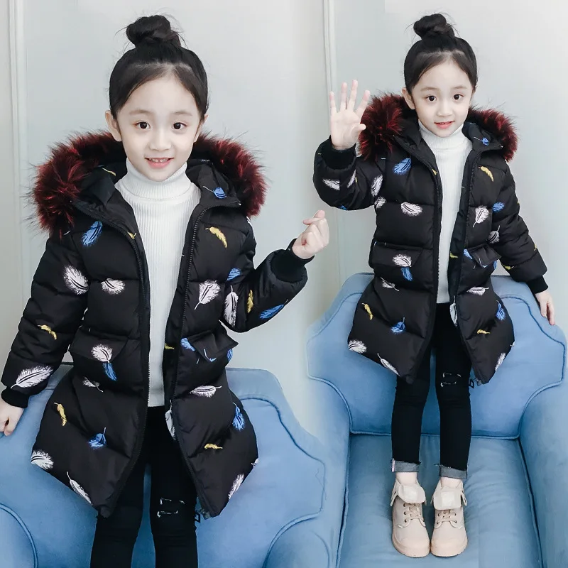 Теплая верхняя одежда для маленьких девочек на холодную зиму Пальто Куртки с