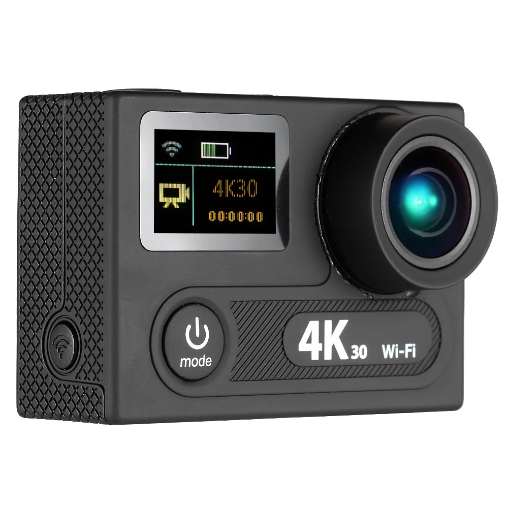 Wifi Спортивная экшн-камера " двойной ЖК-экран 360 Play 4K 30fps 1080P 60fps 12MP Ultra HD 170 ° широкоугольный Водонепроницаемый 30M