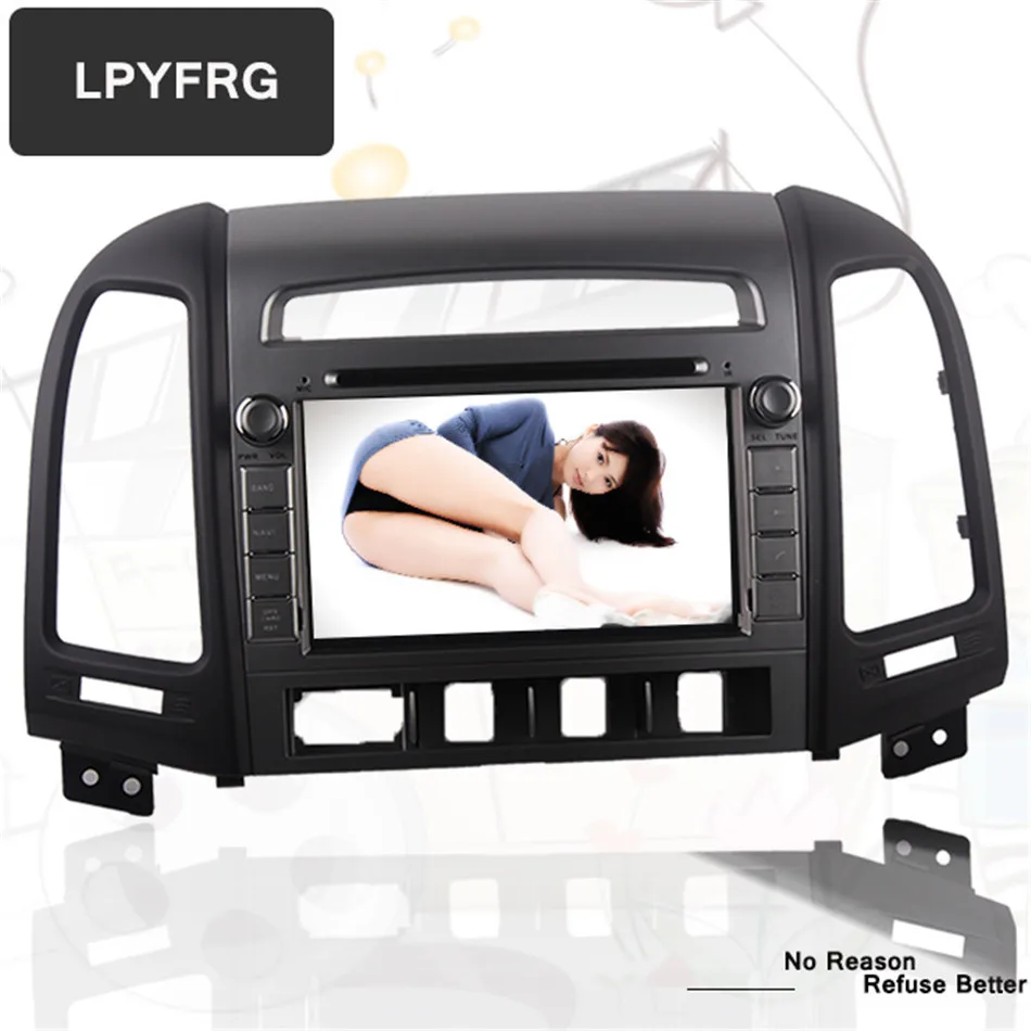 Автомобильный dvd-плеер 1024*600 с gps восьмиядерным процессором android 10 для HYUNDAI SANTA FE
