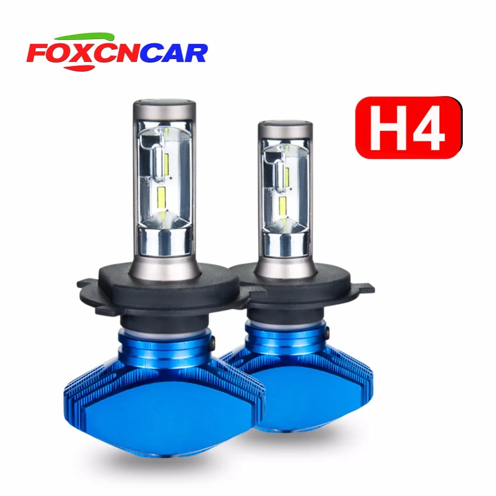 Foxcncar H4 безвентиляторный Автомобильный светодиодный фары без шума H7 H11 CSP (Подол