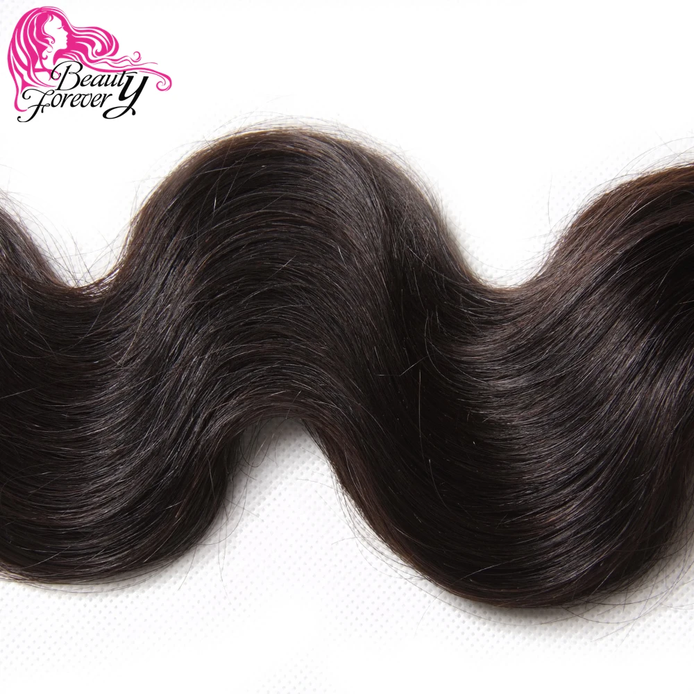 Beauty forever перуанские волосы для наращивания волна тела Remy человеческие волосы 4*4 средняя часть закрытие 120% плотность натуральный цвет