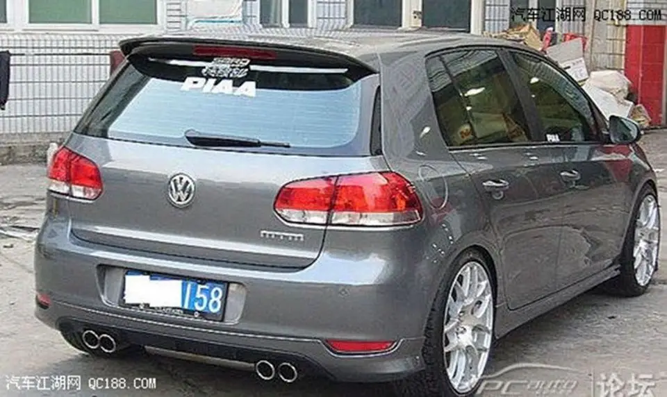 Использование для volkswagen golf 6 спойлер 2010-2013 модель Гольф 6 свет высокое качество абс материал Автомобиля Заднее Крыло праймер цветной спойлер