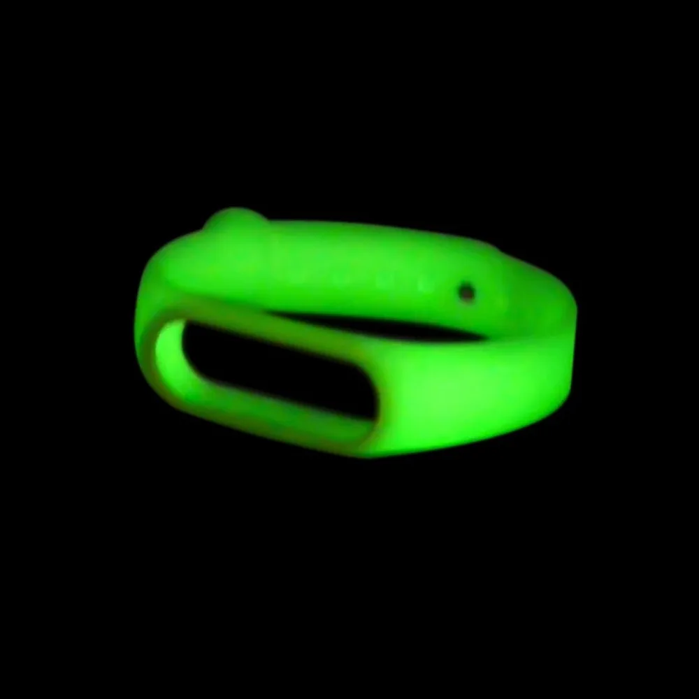 Спортивные часы мужские ремешок силиконовый для Xiaomi Band 2 флуоресцентный