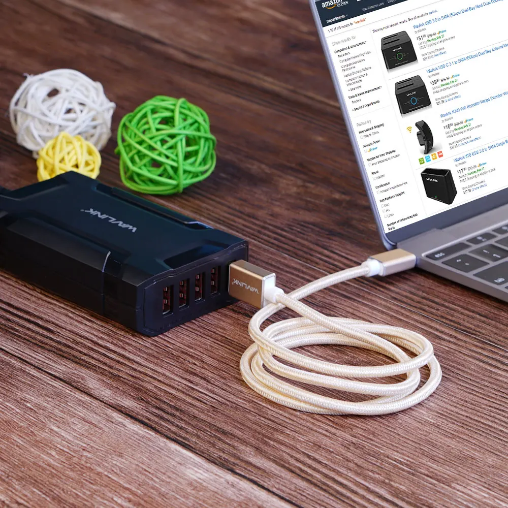 Кабель для передачи данных Wavlink USB C Type 3 0 фотокабель кабель быстрой зарядки