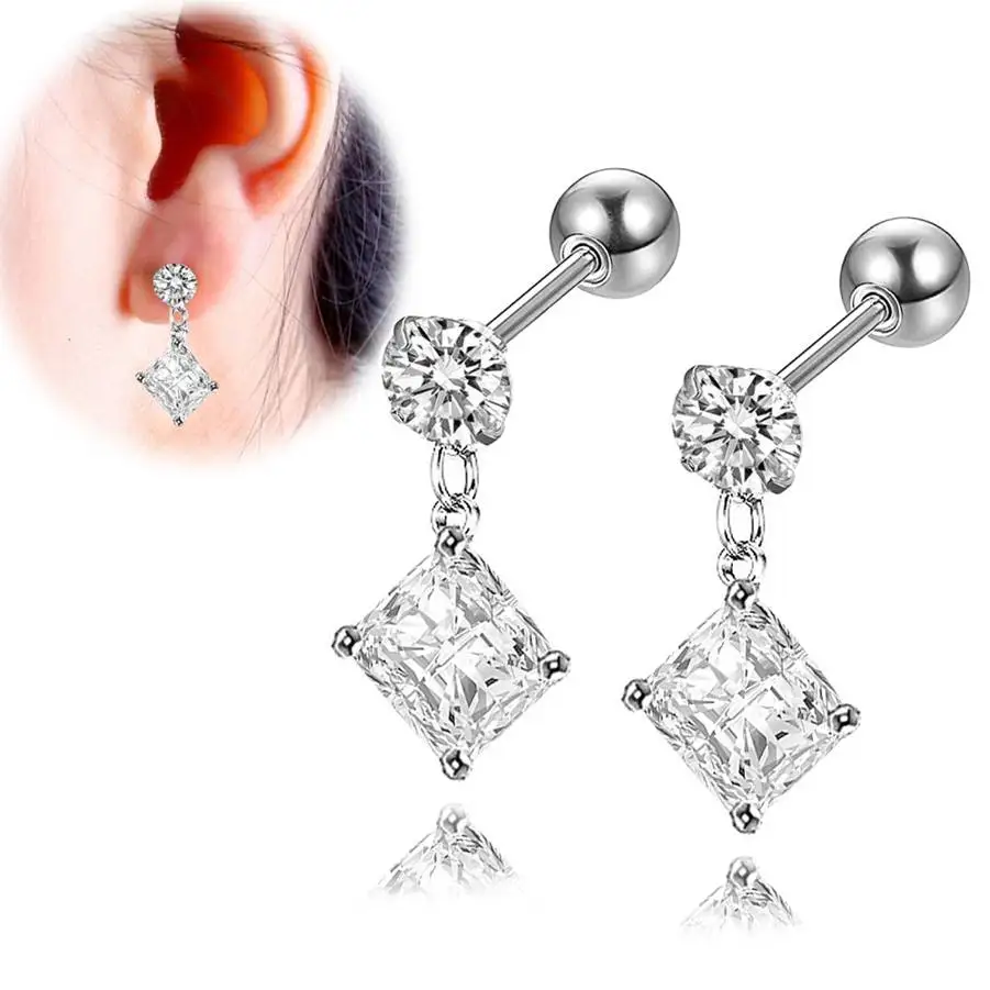 1 шт. роскошный Сталь штанга гантельного Типа Спирали хрящевой пирсинг для уха