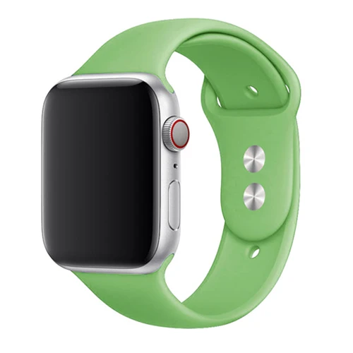 3-Mint Green Силиконовый ремешок для спортивных часов для apple watch, ремешок 42 мм, 38 мм, версия apple watch 5/4/3/2/1 браслет для iwatch 44 мм 40 мм резиновый ремешок для часов ремень - Цвет ремешка: 3-Mint Green