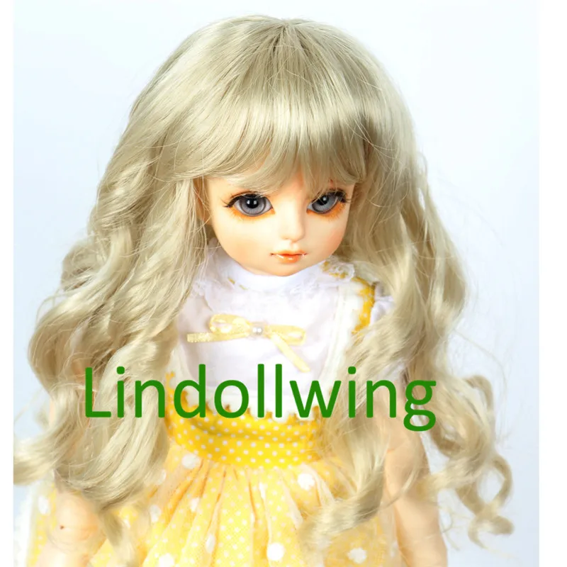 1/3 8 9 &quotBJD парик Pullip SD кукольный Длинные волны пепел блондинка около 20 см|Куклы| |