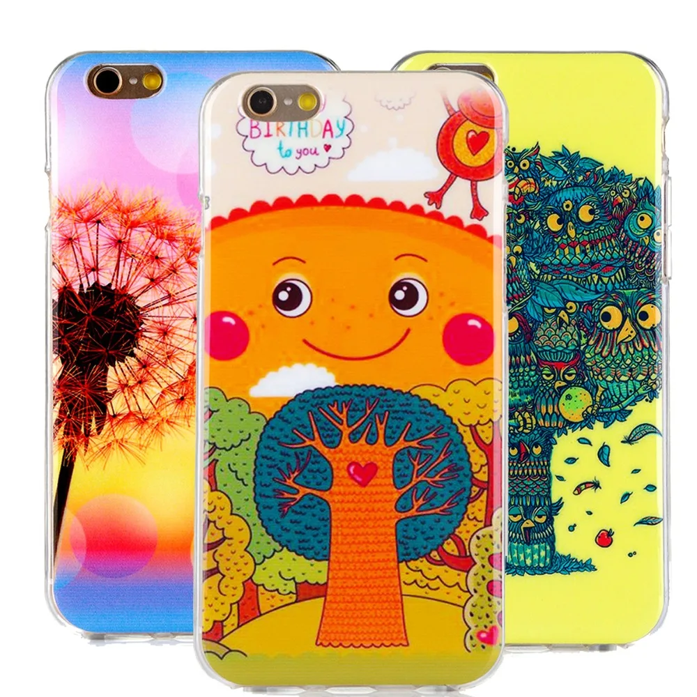 Для 6/6 S 4.7 &quotshell мягкая ультра тонкий тпу противоударный печать мода чехол iPhone 6