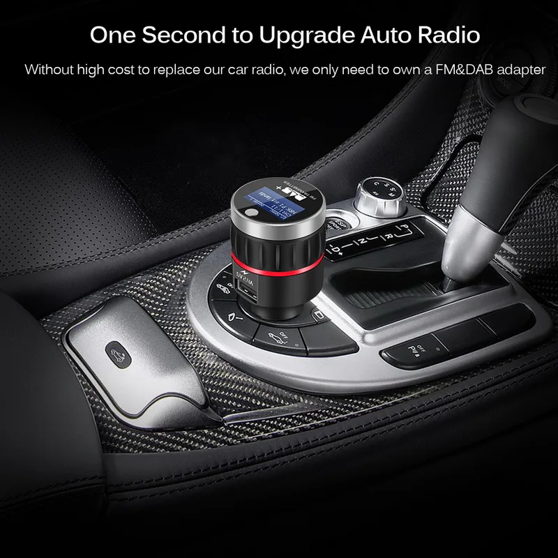 Автомобильный DAB радио прикуриватель с конвертером Plug-and-Play ручка с 5 В 2.4A USB часть fm-передатчик тюнер приемник