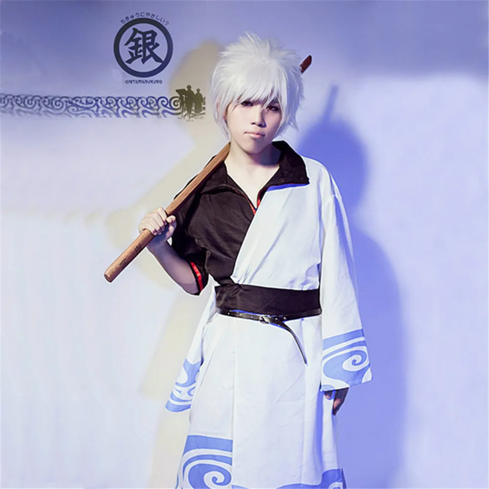Аниме Gintama Косплей Костюм Хэллоуин платье для взрослых Саката гинтоки косплей