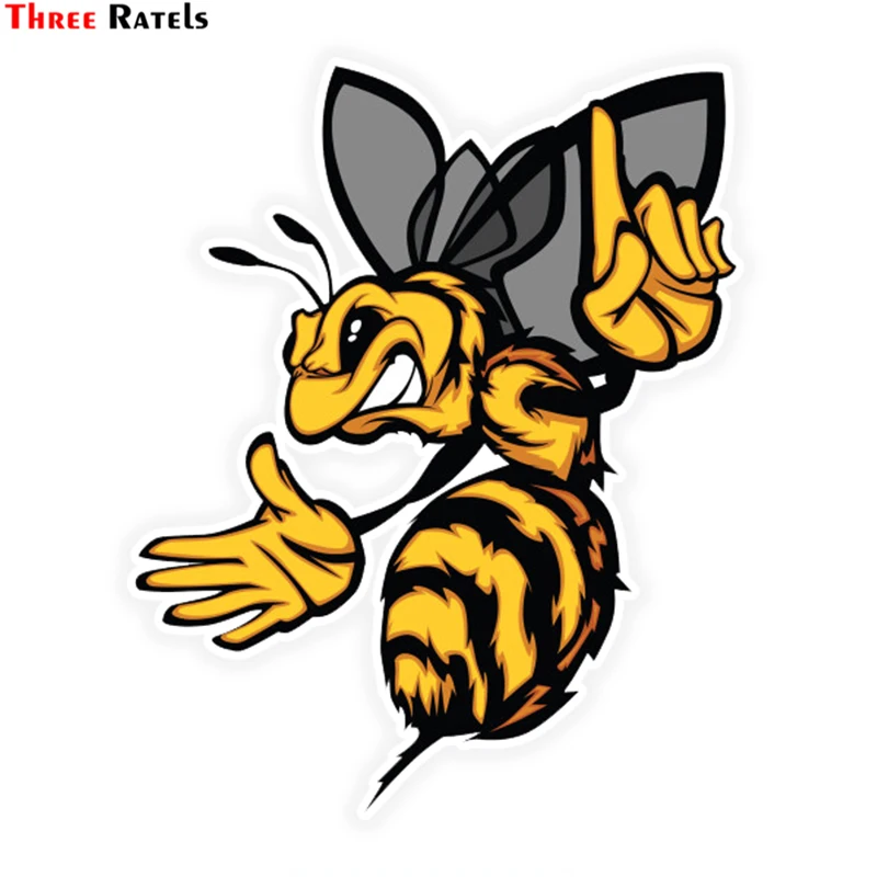 Три Ratels LCS394 #11x13 5 см Angry bee красочные забавная наклейка для автомобилей наклейки