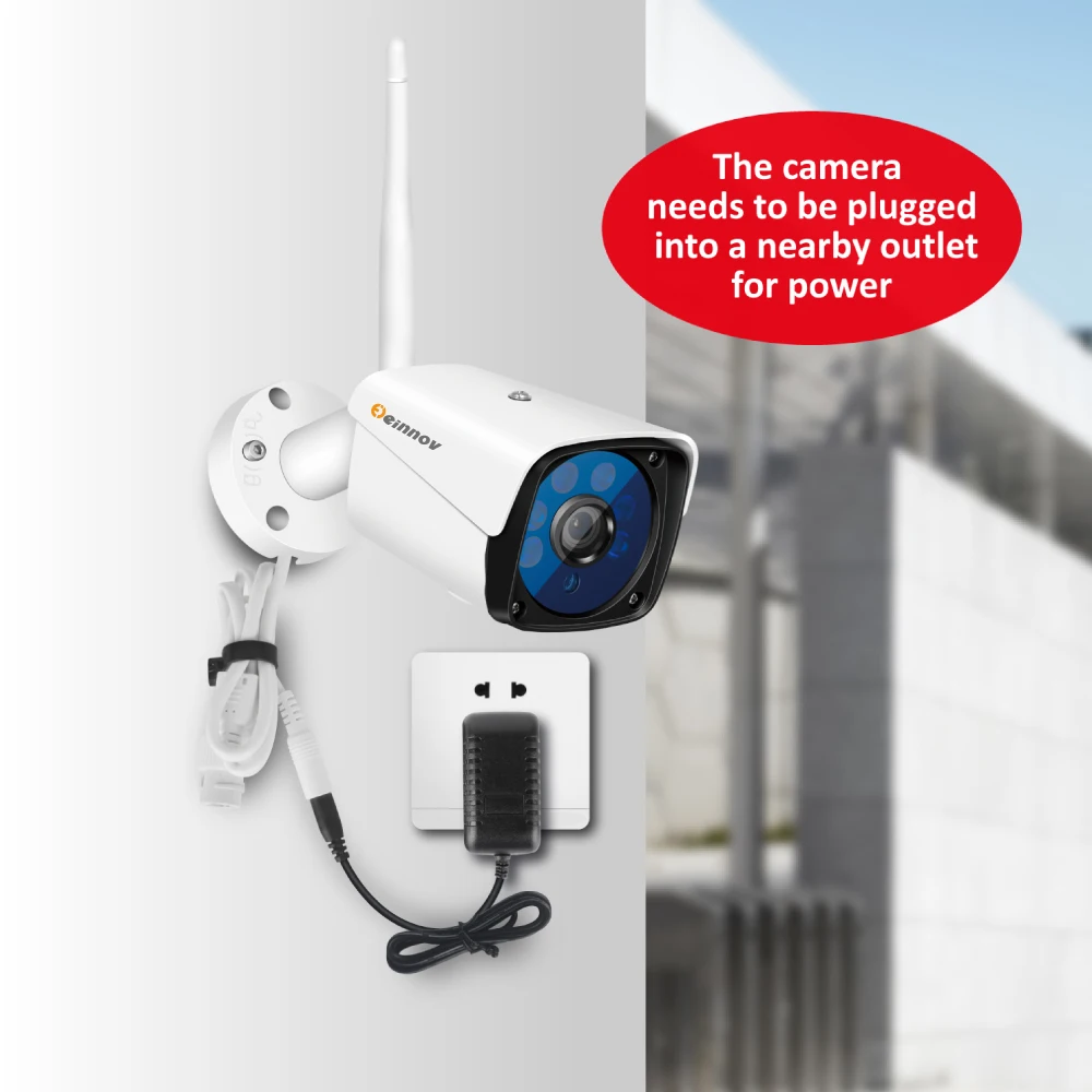Камера видеонаблюдения Einnov HD беспроводная камера безопасности 1080P 2 МП с Wi Fi IP