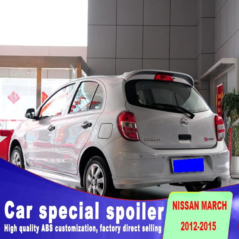 Спойлер на заднее крыло автомобиля спойлер стекло для Nissan March|Спойлеры и крылья| |