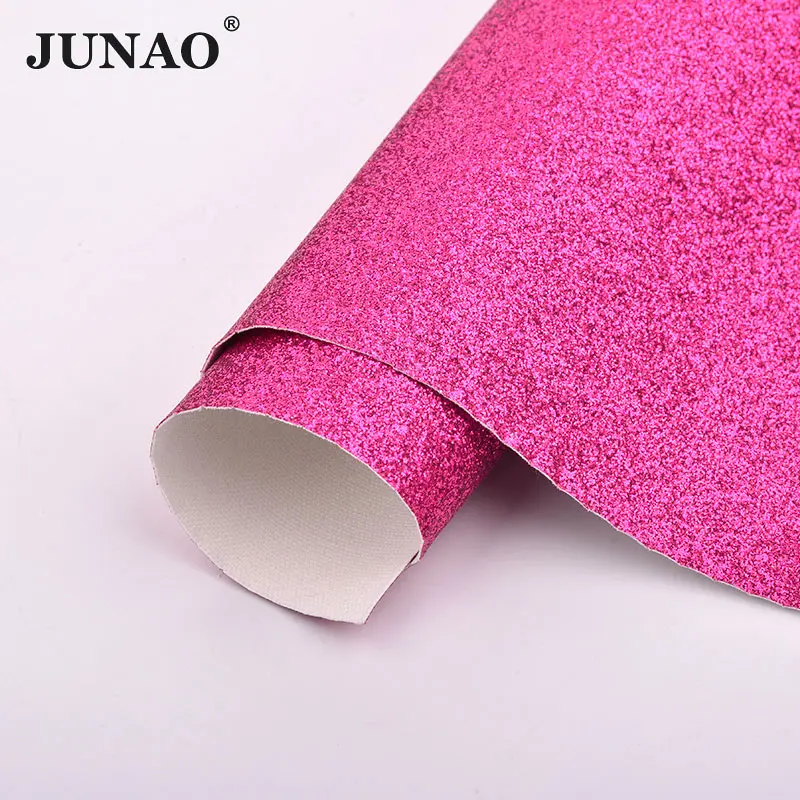 Rose JUNAO 20*34 см блестящая ткань кожзам искусственная кожа ткань листы из искусственной кожи синтетическая кожа для одежды обувь DIY ремесла - Цвет: Rose