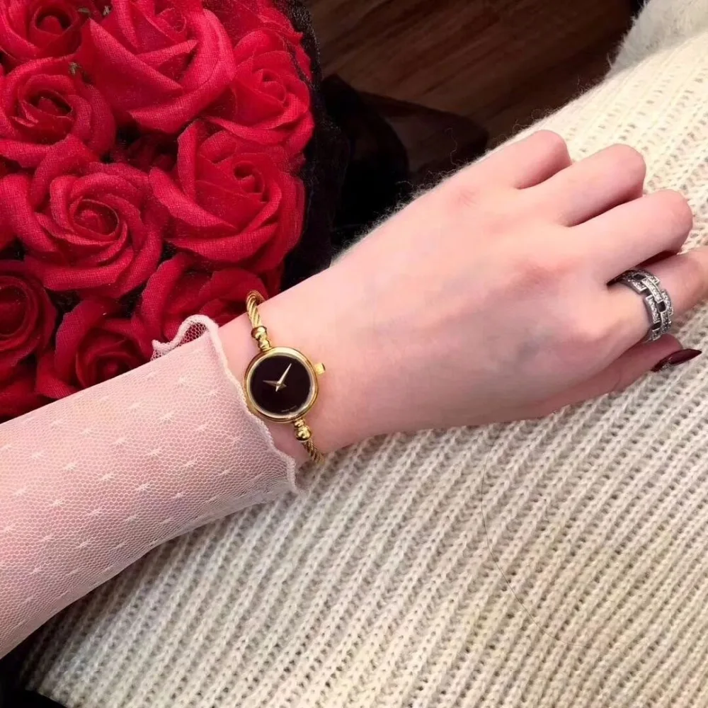 Простой Серебристый браслет для женщин часы с тонким ремешком из нержавеющей