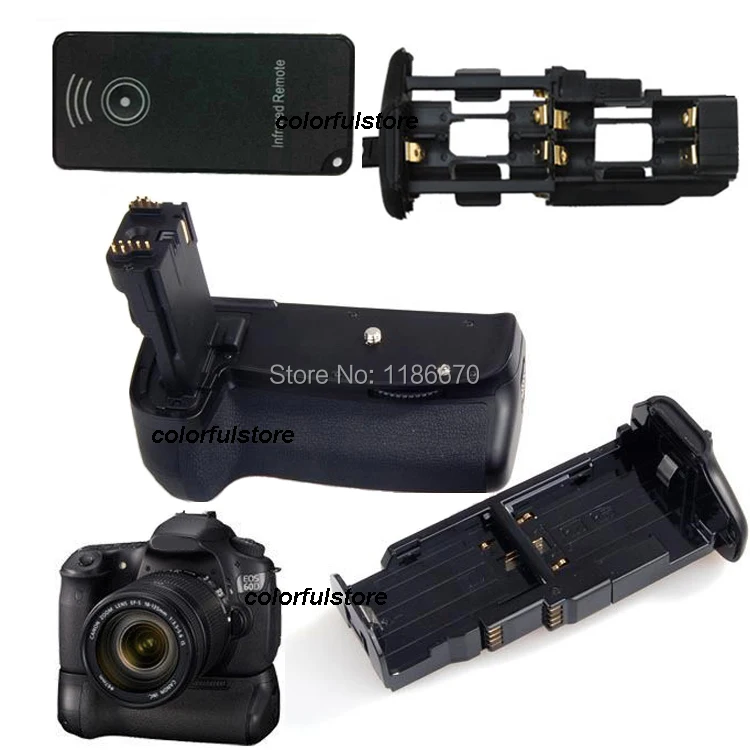 Бесплатная доставка + Ручная ручка для аккумулятора Canon EOS 60D SLR камеры замена