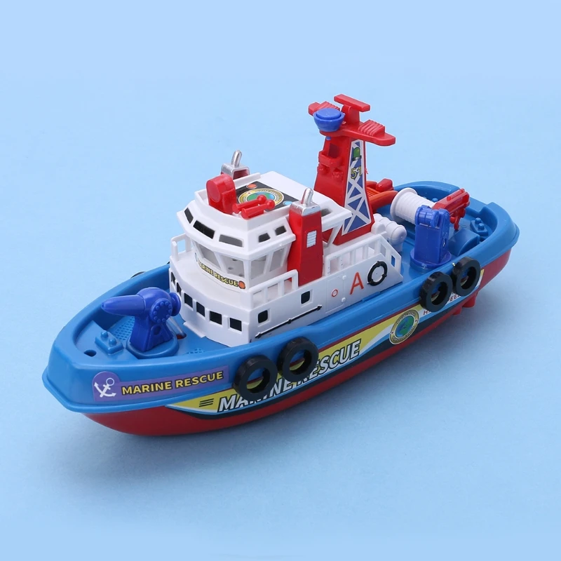 

NEW Fast Speed Music Light Electric Marine Rescue Fire Fighting Boat Toy