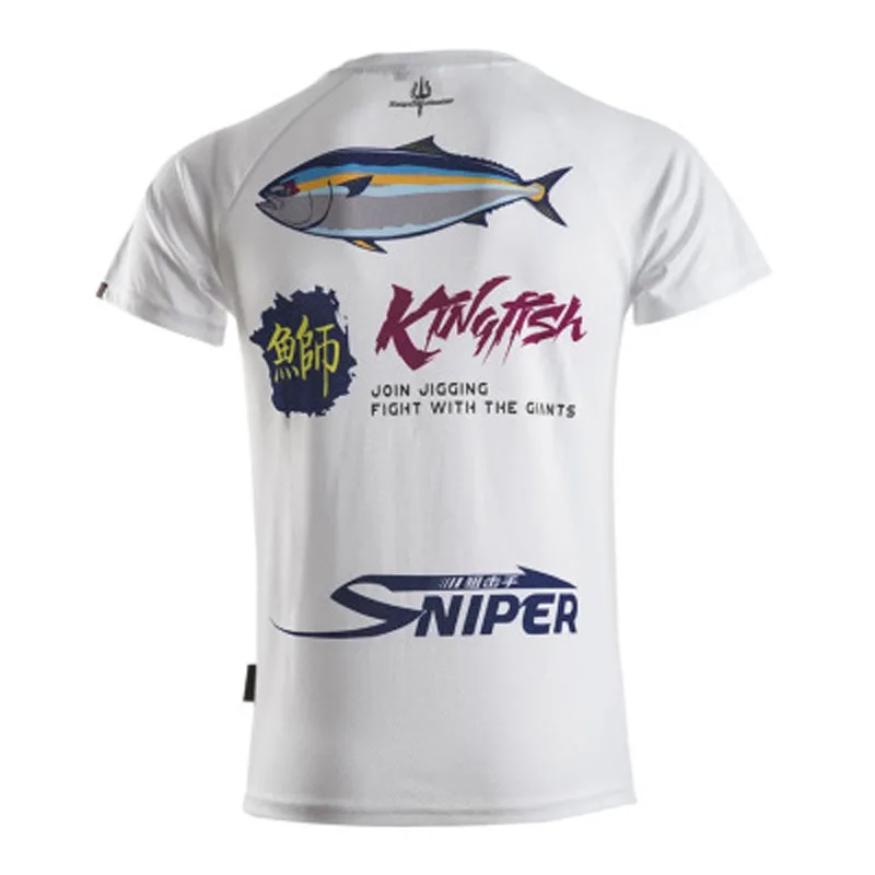 

Fishing Enthusiasts Printing 2018 Summer Fishing T-shirt Fishing Breathable sun protection clothing male sea fish blouse