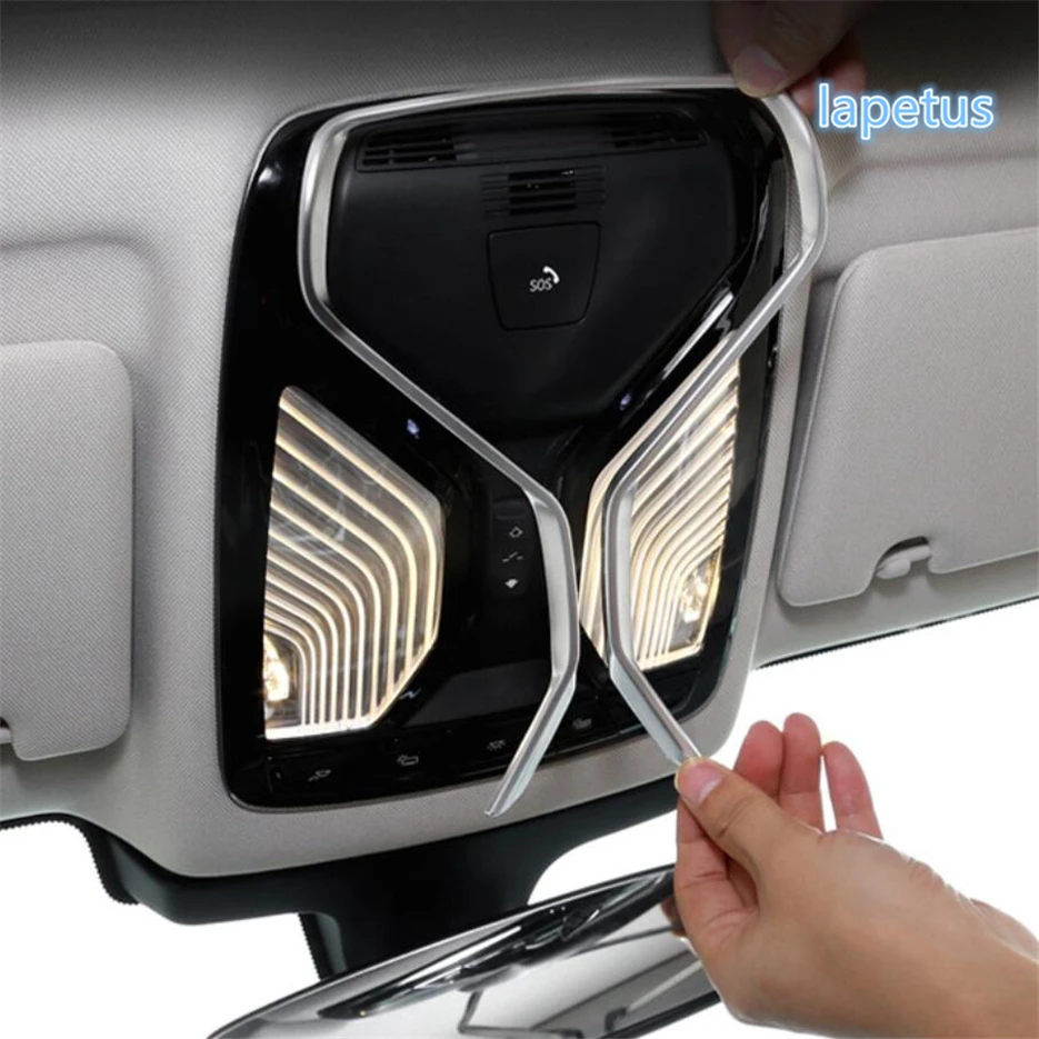 

Front Seat Roof Upper Reading Lights Lamp Decoration Frame Cover Trim 1 Pcs Matte Style Fit For BMW X5 G05 2019 2020 2021 ABS