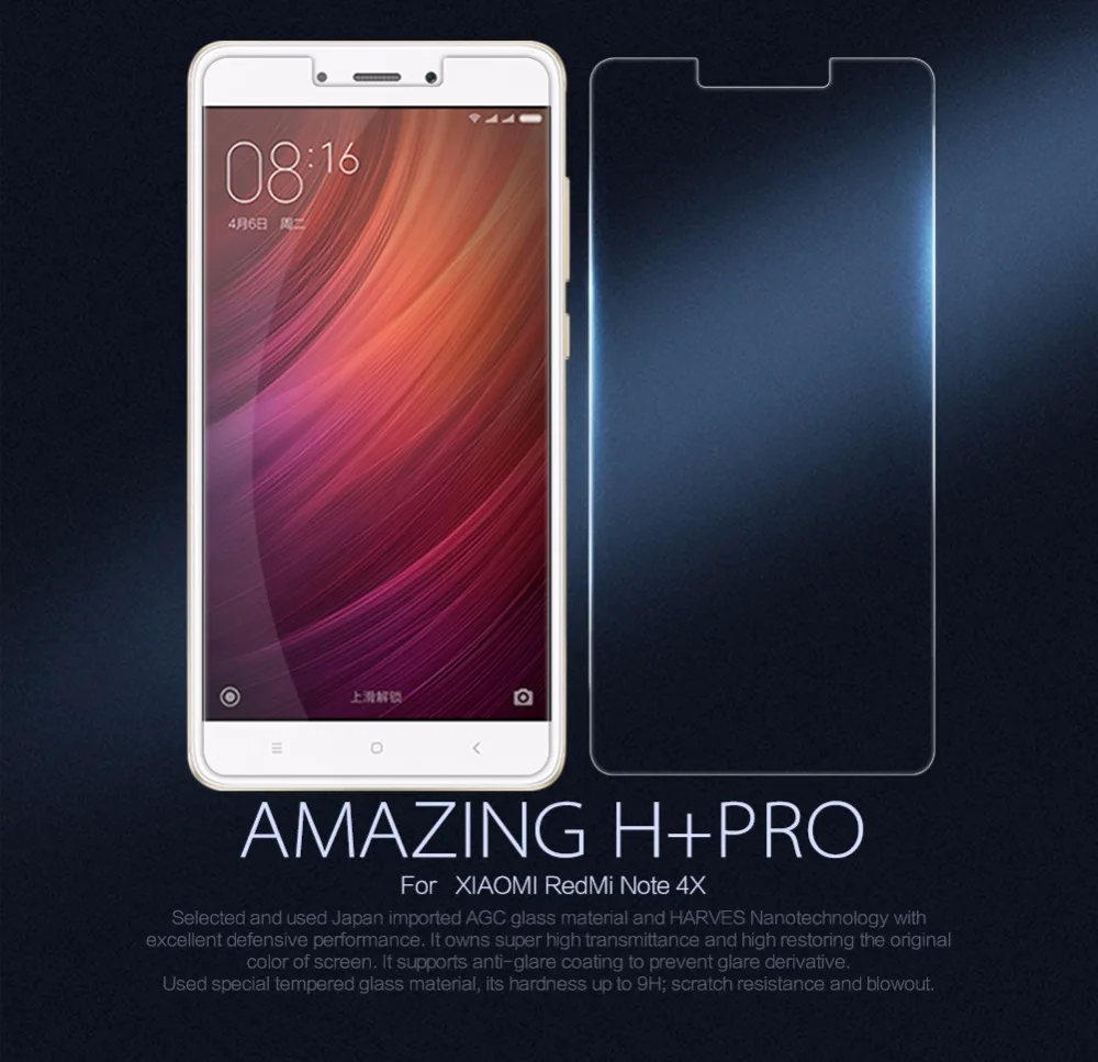 Для Xiaomi Redmi Note 4x Nillkin H + Pro 2.5 D круглый край 0.2 мм закаленное Стекло Экран протектор