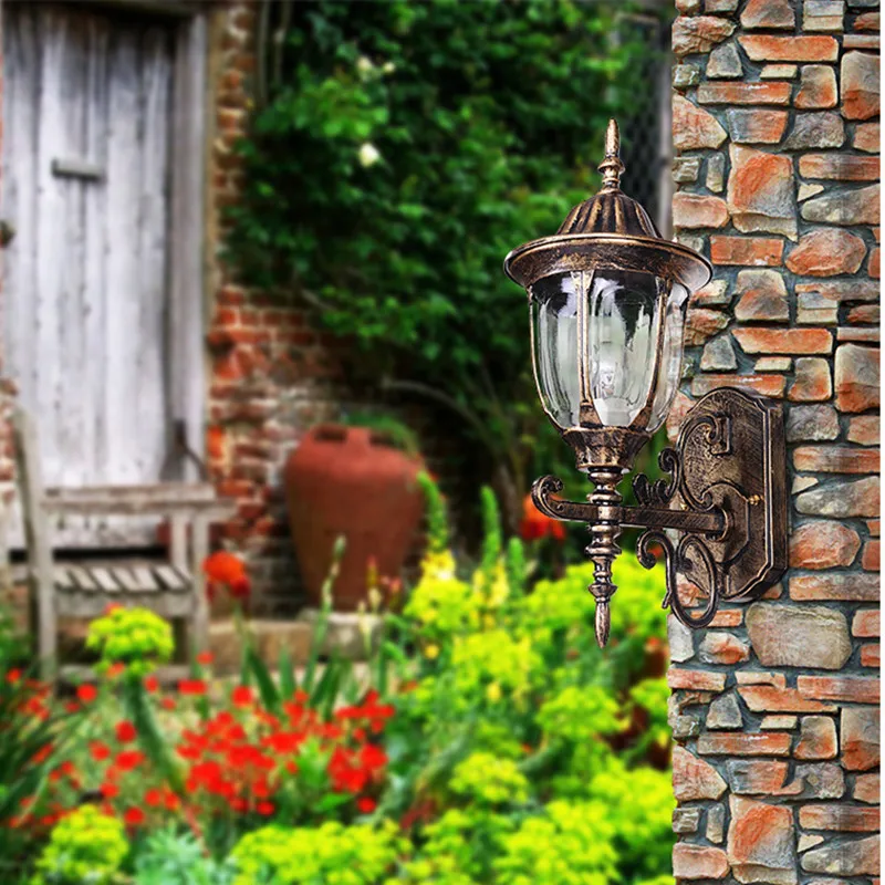 Уличные Настенные светильники для сада дорожек старинное настенное бра