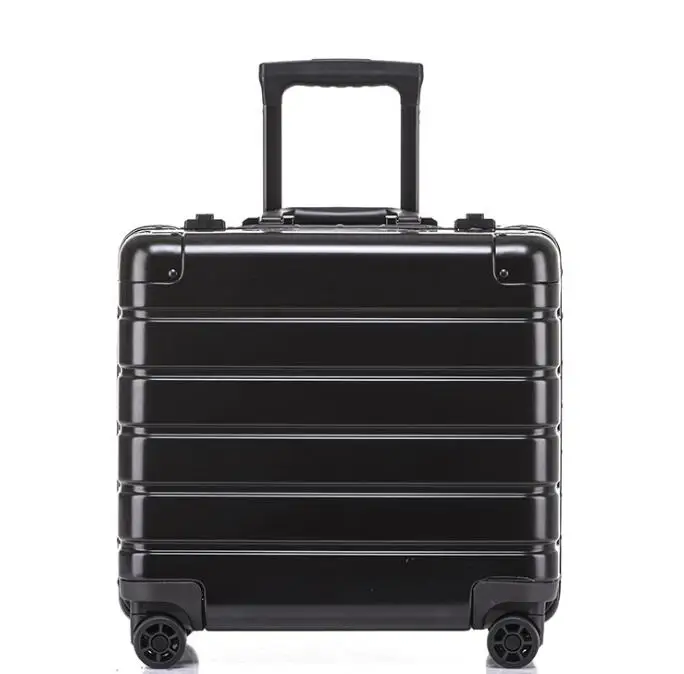CARRYLOVE, 18 дюймов, для мужчин и женщин, для ноутбука, ручная кладь, деловая кабина, чемодан, сумка на колесиках - Цвет: black