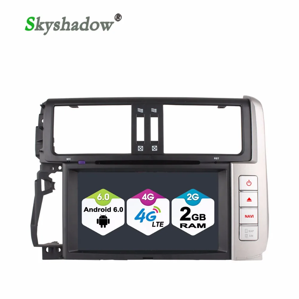 SKYSHADOW Quad Core Android 6.0 dvd плеер Автомобиля Для Toyota Land cruiser Prado 150 2010 2013 WI FI Bluetooth Радио 2 Г