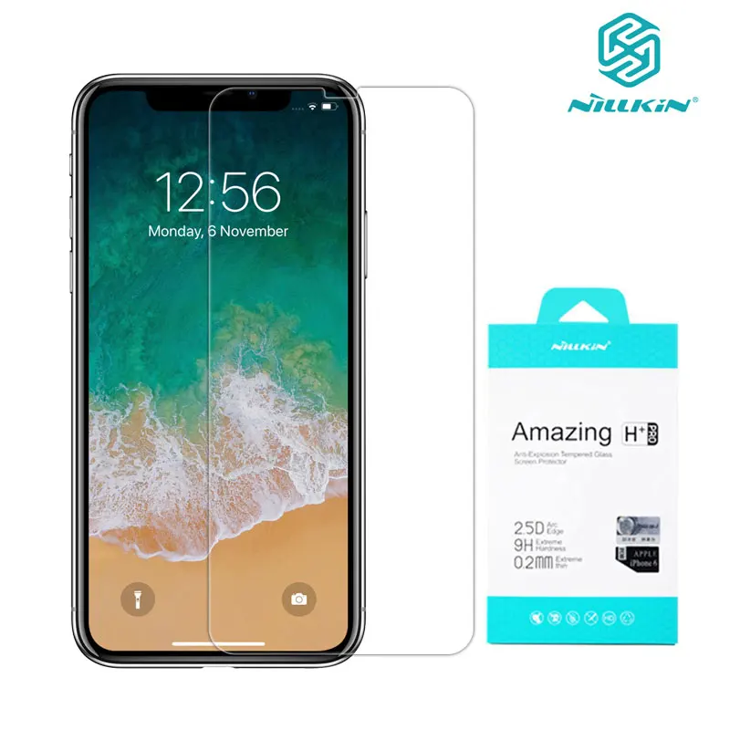 Закаленное стекло 9H HD для iPhone Xs Max XR Nillkin Amazing H + Pro 0 2 мм прозрачная защитная пленка