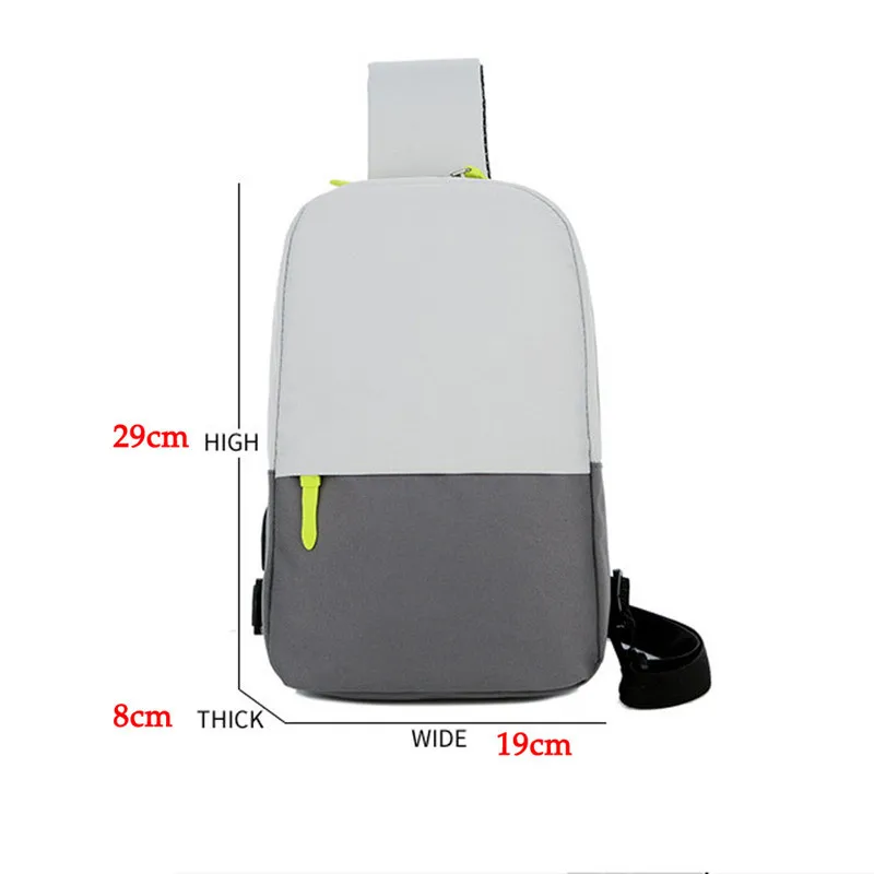 Водонепроницаемая мужская сумка через плечо Oxford дорожная нагрудная слинг