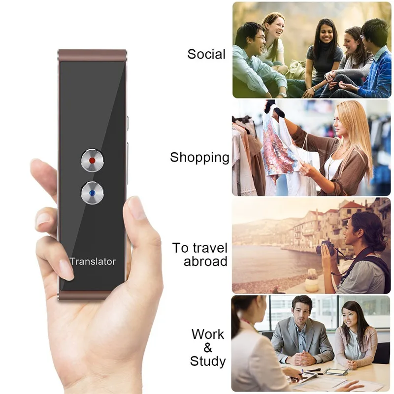 Портативный Bluetooth Смарт-голосовой переводчик 33 языков путешествия языковой