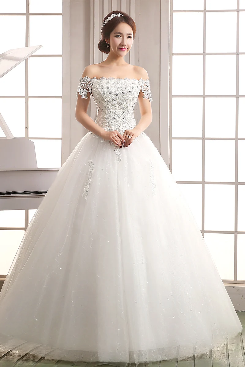 2018 Новое кружевное свадебное платье с вырезом лодочкой высокого качества