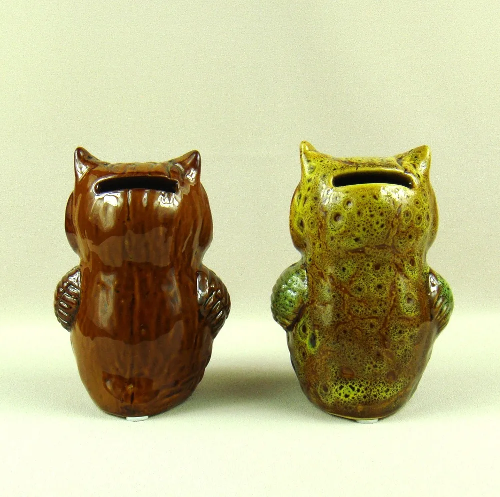 Милая фарфоровая статуэтка совы Копилка декоративная керамика Nighthawk миниатюрный